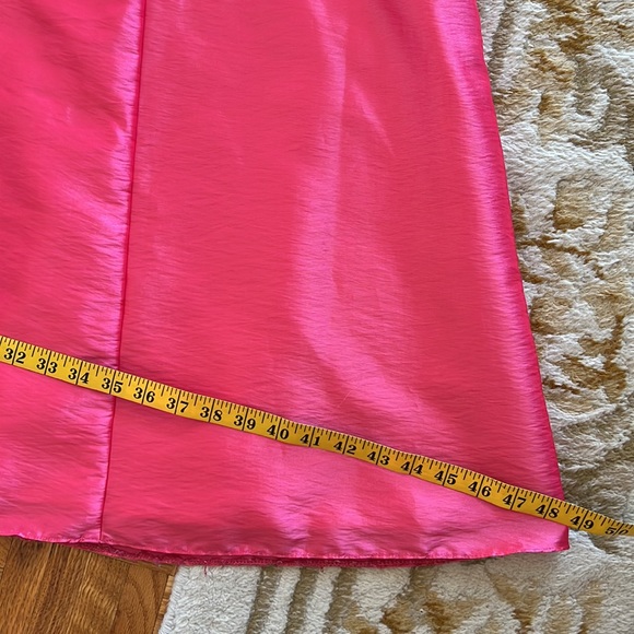 Tutto Bene Iridescent Peach Punch Fit/Flare Rhinestone Gown Sz 6 EUC - Picture 12 of 14